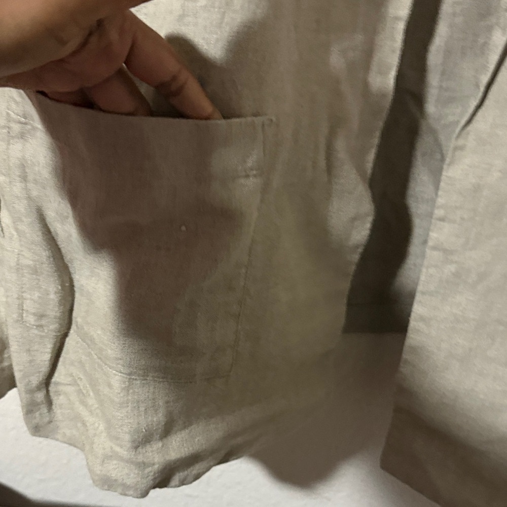 Eileen fisher Sz 3X organic linen Beige Casual Jacket natural fiber - Picture 3 of 9